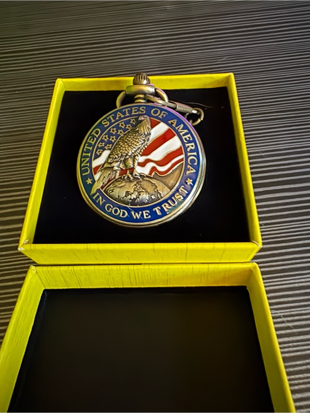 InvictaPatriotic Eagle Pocket Watch - Blue and Gold